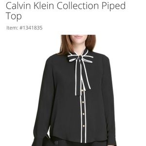 Calvin Klein Piped button down top